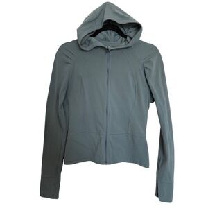 Lululemon Move With Ease Hoodie Full Zip Jacket Mystic Green Size 10